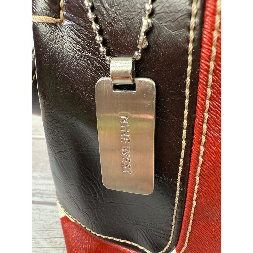 Nine & Co. Red and Brown Giraffe Print Shoulder Bag - Picture 4 of 16